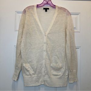 J.Crew linen blend cardigan, size Small